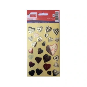 TANEX STC-134 METALİZE KALP ETİKETİ 3LÜ