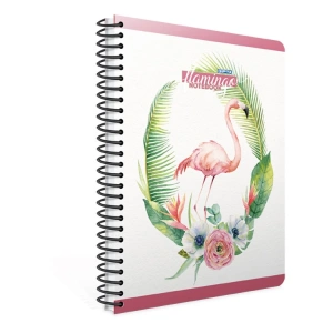GIPTA FLAMINGO SPİRALLİ SERT KAPAK 19x26 100 YP. KARELİ DEFTER