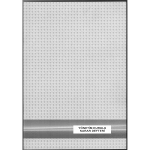 DİLMAN YÖNETİM KURULU KARAR DEFTERİ KARTON KAPAK NUMARALI 40YP.