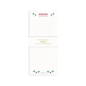 DEFFTER  BLOKNOT TO DO - NOTES LIST - YAPILACAKLAR LİSTESİ 20x8.5cm  - MİNİ ÇİÇEKLİ