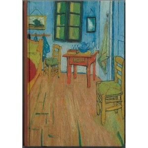 DEFFTER ART OF WORLD  / VINCENT VAN GOGH - THE BEDROOM 14X20 SERT KAPAK ÇİZGİLİ DEFTER 96YP.