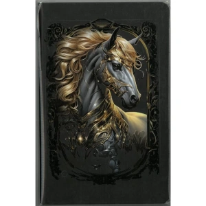 DEFFTER JUST ART- IFICAL HORSE SERT KAPAK 13.5x21cm ÇİZGİLİ DEFTER 96 YP.