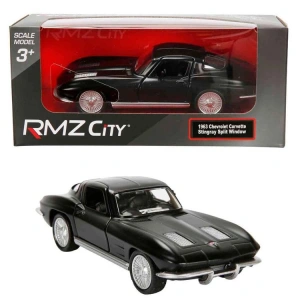 SUNMAN 554058M RMZ CITY 1:32 DARK SERİSİ 1963 CHEVROLET CORVETTE DIE CAST MODEL METAL ARABA KUTULU 5+  -TEKLİ