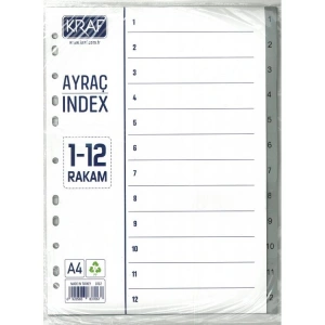 KRAF SEPARATÖR 1012  1-12 RAKAM AYRAÇ INDEX