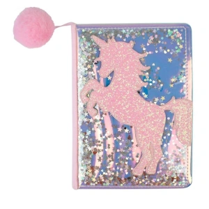 KAR YLMZ.PD-108  SİMLİ PULLU PELUŞ AYNALI (PARLAK) HATIRA DEFTERİ ÇİZGİLİ