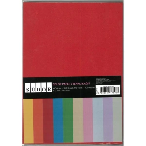 SÜDOR RF01 RENKLİ KAĞIT A4 10 RENK 100LÜ TEK PAKET