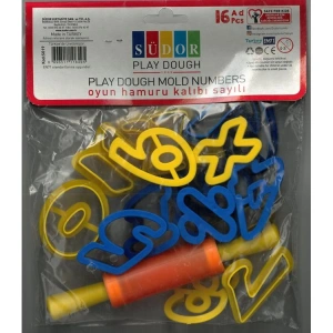 SÜDOR S019 OYUN HAMURU KALIBI SAYILI + MERDANE 16LI TEK POŞET