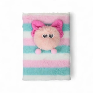 KAR YLMZ.PD-110  GÖZLÜKLÜLER KABARTMALI PELUŞ HATIRA DEFTERİ ÇİZGİLİ