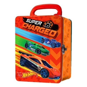 MATTEL HWCC2-24R HOT WHEELS 18 ARAÇ KAPASİTELİ METAL TAŞIMA VE SAKLAMA ÇANTASI +5