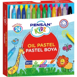 PENSAN KİDZ KARTON KUTULU PASTEL BOYA 24 RENK -PE98062PB24