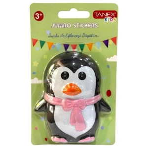 TANEX KIDS TNX-2701001 JUMBO STICKER - SQUISHY JUMBO PUFFY SEVİMLİ PENGUEN - 1 ADET