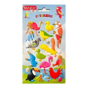 TANEX KIDS TNX-261163 3D PUFFY - KABARTMALI KUŞLAR SERİSİ - 1 ADET