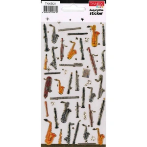 TANEX KIDS TNX-5121 DEKOTARİF ETİKETLER - KABARTMALI DAMLA MÜZİK ALETLERİ 2- 1 ADET