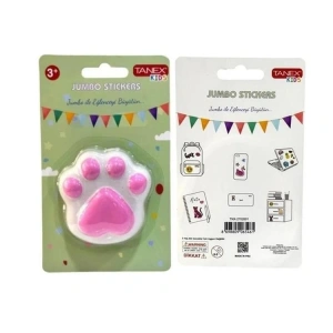 TANEX KIDS TNX-2702301 JUMBO STICKER - SQUISHY JUMBO PUFFY SEVİMLİ PATİ - 1 ADET