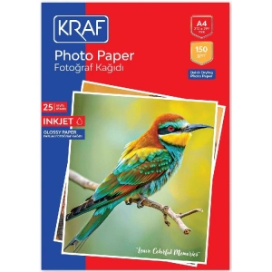 KRAF 2150 PARLAK FOTOĞRAF KAĞIDI A4 150g 25Lİ