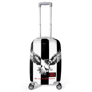 CORAL HIGH 16564 SİYAH BEYAZ KARTAL TARAFTAR DESENLİ KABİN BOY (50cm) VALİZ