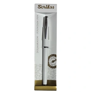 SCRIKSS 33 DOLMA KALEM ŞEFFAF KUTULU BEYAZ