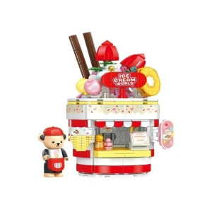 VAGONLIFE PANLOS P881202 TEDDY BEAR KOLEKSİYONU: DONDURMA SALONU 369 PARÇA BLOCK OYUNCAK