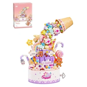 VAGONLIFE LOZ 1953 IŞIKLI SESLİ DÖNEN MÜZİK KUTUSU 909 PARÇA BLOCK OYUNCAK 15+