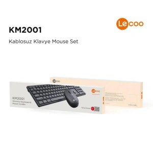 LENOVO LECOO KM2001 KABLOSUZ TÜRKÇE SİYAH Q KLAVYE & MOUSE SET