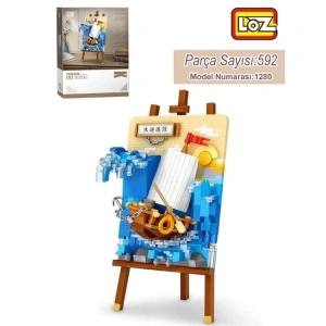 VAGONLIFE LOZ 1280 YELKENLİ GEMİ AHŞAP BOYAMA 592 PARÇA BLOCK OYUNCAK 3+