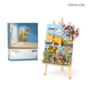 VAGONLIFE LOZ 1386 YATAN KEDİ AHŞAP BOYAMA 787 PARÇA BLOCK OYUNCAK 3+