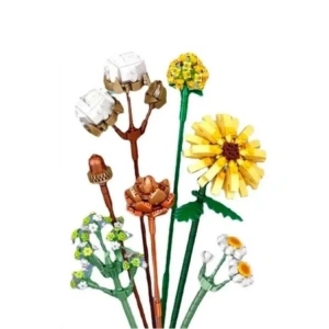 VAGONLIFE LOZ 1670 EBEDİ ÇİÇEKLER SERİSİ - PAMUK PAPATYA GERBERE 646 PARÇA BLOCK OYUNCAK 3+