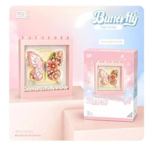 VAGONLIFE LOZ 1960 PEMBE KELEBEK ÇERÇEVE 822 PARÇA BLOCK OYUNCAK 6+