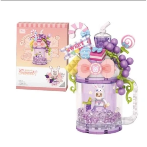 VAGONLIFE LOZ 4203 MOR TAVŞAN DONDURMA KUPASI 258 PARÇA BLOCK OYUNCAK 6+