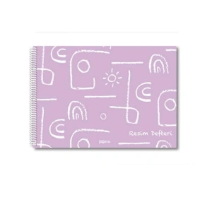 PAPİRÜS  PP. KAPAK SPİRALLİ 24X34cm 30YP. RESİM DEFTERİ - TEKLİ