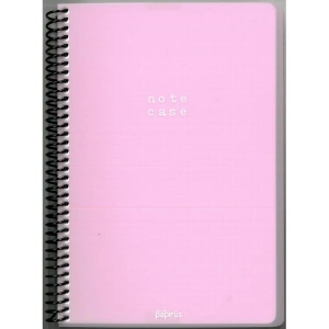 PAPİRÜS  NOTE CASE PP. KAPAK SPİRALLİ A4 100YP. ÇİZGİLİ DEFTER