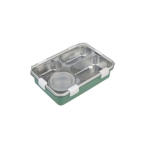 VAGONLİFE PASLANMAZ ÇELİK BÖLMELİ YEMEK KABI - LUNCH BOX 4 BÖLMELİ BL50433-1  850 ML - YEŞİL