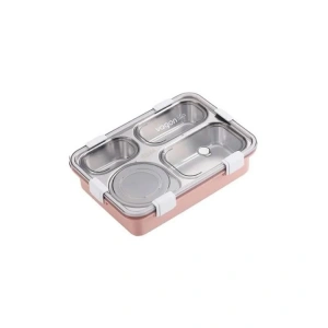 VAGONLİFE PASLANMAZ ÇELİK BÖLMELİ YEMEK KABI - LUNCH BOX 4 BÖLMELİ BL50433-1  850 ML - PUDRA
