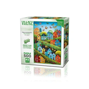 KS GAMES 20079 VILLAGE TİTH BUTTERFLİES 34x48cm YAPBOZ/PUZZLE 500 PARÇA