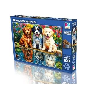 KS GAMES 31503 FEARLESS PUPPIES 34x48cm YAPBOZ/PUZZLE 100 PARÇA