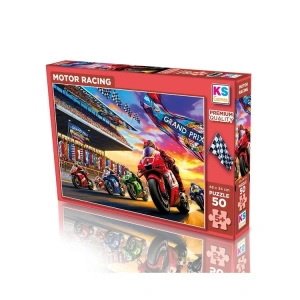 KS GAMES 31753 MOTOR RACING 34x48cm YAPBOZ/PUZZLE 50 PARÇA