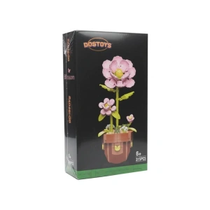 DOSTOYS 116-1 MİNİ ÇİÇEK BLOK OYUNCAK PEMBE JAPON GÜLÜ 315 PARÇA 6+