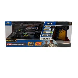 PASİFİK 91601P-1 4WD MODEL RACING CAR1:12 BMW M4  UZAKTAN KUMANDALI 30KM HIZ KUTULU SİYAH  6+
