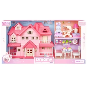 MEGA 6718 BAY DREAMY MINI AKSESUARLI BÜYÜK VİLLA OYUN SETİ 3+