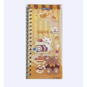 GIPTA K8910 CUTE 7,3x6,2 cm STICKER DEFTERİ 15 YAPRAK