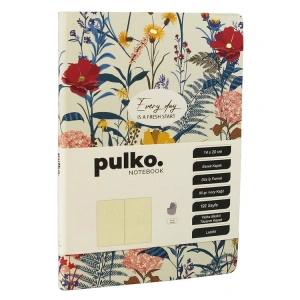 PULKO PND0901 EVER DAY IS AFRESH START ESNEK KAPAK 14x20cm 90gr.192 SAYFA ÇİÇEK DESENLİ ÇİZGİSİZ (DÜZ) DEFTER - MORNING SAND
