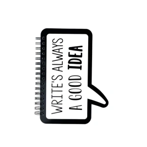 DEFFTER JUST BUBBLE NOT / WRTES ALWAYS A GOOD IDEA SPİRALLİ ÇİZGİSİZ (DÜZ) 16x8.5cm NOT DEFTERİ 100YP.