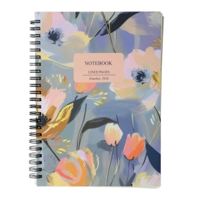 DEFFTER ABSTRACT POPPIES / SPİRALLİ KARTON KAPAK A5 ÇİZGİLİ DEFTER 80YP.