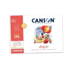 CANSON 18X24 PAD CANACRYLIC AKRİLİK RESİM DEFTERİ 400GR. 10YP.