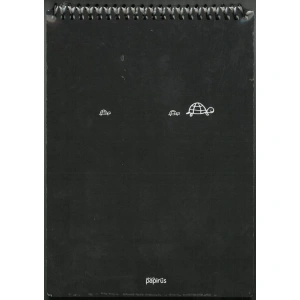 PAPİRÜS  MİNİ SERT KAPAK ÜSTTEN SPİRALLİ 19X27 80YP. ÇİZGİSİZ (DÜZ) BLOKNOT DEFTER