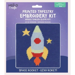 HELLO CRAFTS HC501 BASKILI GOBLEN KİTİ - UZAY ROKETİ