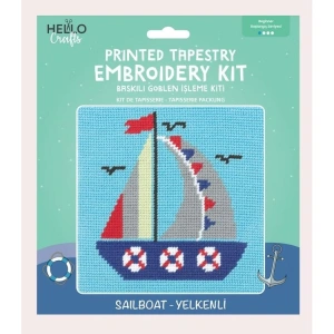 HELLO CRAFTS HC502 BASKILI GOBLEN KİTİ - YELKENLİ