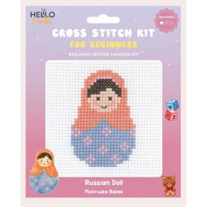 HELLO CRAFTS HC560 BAŞLANGIÇ SEVİYESİ KANAVİÇE KİTİ - MATRUŞKA BEBEK