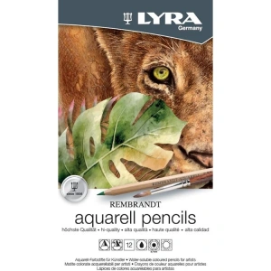 LYRA REMBRANDT AQUARELL PENCILS ESKİZ ÇİZİM SETİ METAL KUTU 12 PARÇA - L2011120