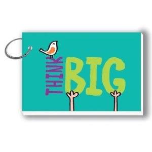 DEFFTER JUST TEK HALKALI KARTON KAPAK BLOKNOT 7.5x10.5cm ÇİZGİSİZ (DÜZ) NOTLUK DEFTER 100 YP.-  THINK BIG